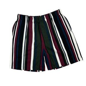 Noon Goons Shorts Mens Striped Pull On Cotton Pockets Elastic Waist
